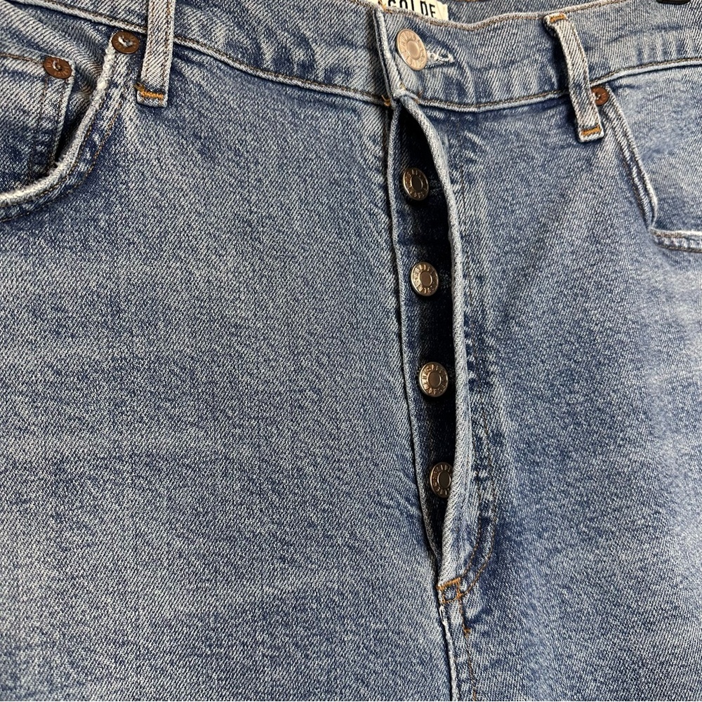 AGOLDE Riley High Rise Crop Distressed Jeans Size 32 - Picture 5 of 15